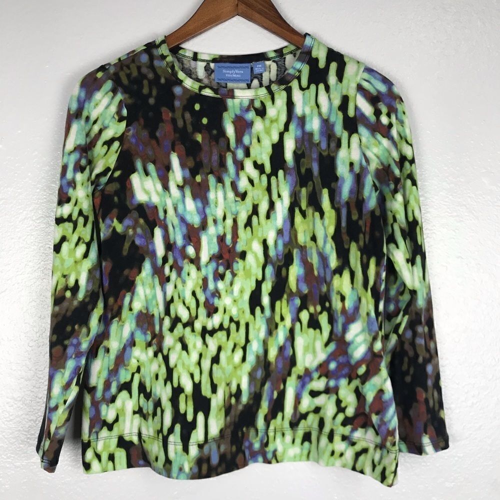Simply Vera Vera Wang Abstract Print Top